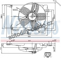 Ventilátor chladiče NISSENS 85005