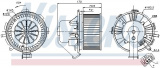 Vnitřní ventilátor NISSENS 87105