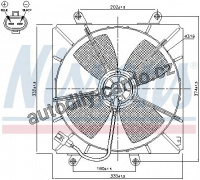 Ventilátor chladiče NISSENS 85000