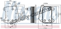 Chladič motorového oleje NISSENS 91166