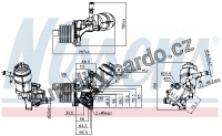 Chladič motorového oleje NISSENS 91161