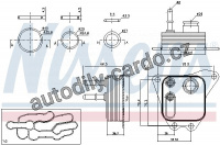 Chladič motorového oleje NISSENS 91122
