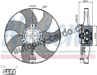 Ventilátor chladiče NISSENS 85543