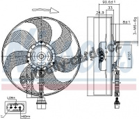 Ventilátor chladiče NISSENS 85544