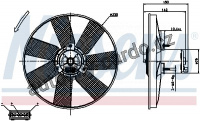 Ventilátor chladiče NISSENS 85538