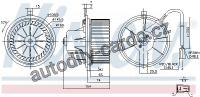 Vnitřní ventilátor NISSENS 87068