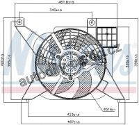 Ventilátor chladiče NISSENS 85476