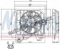 Ventilátor chladiče NISSENS 85091