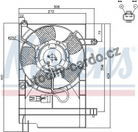 Ventilátor chladiče NISSENS 85062