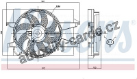 Ventilátor chladiče NISSENS 85030