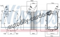Chladič motorového oleje NISSENS 90917