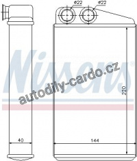 Výměník tepla NISSENS 73249
