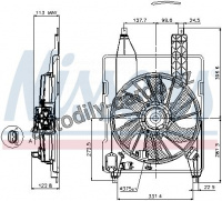 Ventilátor chladiče NISSENS 85515