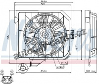 Ventilátor chladiče NISSENS 85090