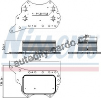Chladič motorového oleje NISSENS 90920