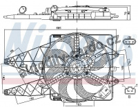 Ventilátor chladiče NISSENS 85569