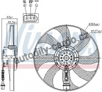 Ventilátor chladiče NISSENS 85549