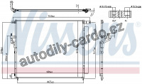 kondenzátor, klimatizace NISSENS (940266)