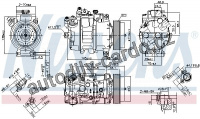 Kompresor klimatizace NISSENS 890070