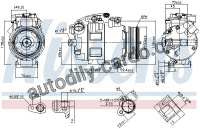 Kompresor klimatizace NISSENS 890068