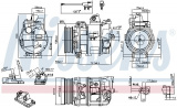 Kompresor klimatizace NISSENS 890082