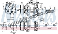 Kompresor klimatizace NISSENS 890155