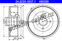 Brzdový buben ATE 24.0220-3037 (AT 203037)