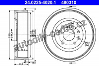Brzdový buben ATE 24.0225-4020 (AT 254020)