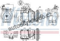 Kompresor klimatizace NISSENS 89274