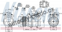 Kompresor klimatizace NISSENS 89301