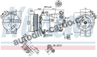 Kompresor klimatizace NISSENS 89343