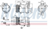 Kompresor klimatizace NISSENS 89519