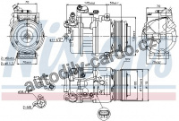 Kompresor klimatizace NISSENS 89574