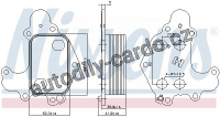 Chladič motorového oleje NISSENS 90968