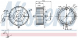 Vnitřní ventilátor NISSENS 87031