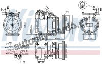 Kompresor klimatizace NISSENS 89253