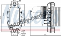 Chladič motorového oleje NISSENS 90948