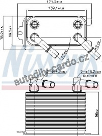 Chladič motorového oleje NISSENS 90949