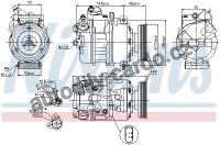 Kompresor klimatizace NISSENS 89023