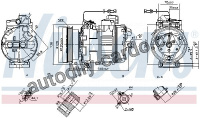 Kompresor klimatizace NISSENS 89027