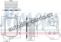 Chladič motorového oleje NISSENS 90966
