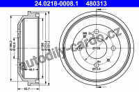 Brzdový buben ATE 24.0218-0008 (AT 480313)