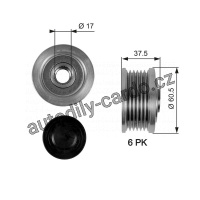 Alternátorová volnoběžka (předstihová spojka) GATES (GT OAP7048) - ALFA ROMEO, FIAT