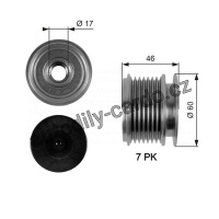 Alternátorová volnoběžka (předstihová spojka) GATES (GT OAP7056) - MERCEDES-BENZ
