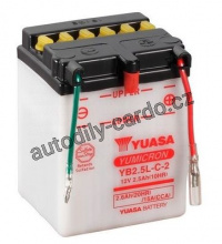 Motobaterie YUASA YB2.5L-C-2 2,5Ah 19A 12V P+ /81x71x106/