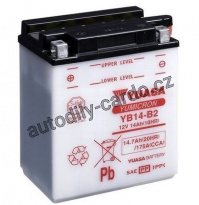 Motobaterie YUASA YB14-B2 14Ah 190A 12V L+ /134x89x166/