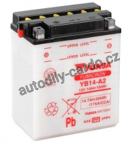 Motobaterie YUASA YB14-A2 14Ah 190A 12V L+ /134x89x166/