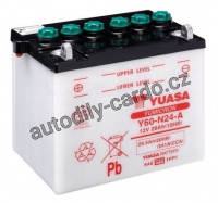 Motobaterie YUASA Y60-N24-A 28Ah 300A 12V L+ /184x124x175/