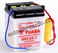 Motobaterie YUASA 6N4-2A-7 4Ah 6V P+ /71x71x96/