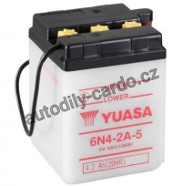 Motobaterie YUASA 6N4-2A-5 4Ah 6V P+ /71x71x96/